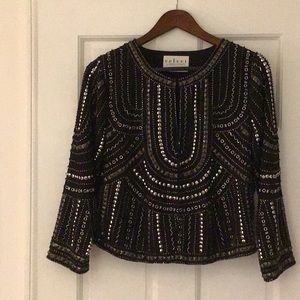 Jacket, NEW Velvet by Graham & Spencer. Tansy Embellished crop jacket. Medium